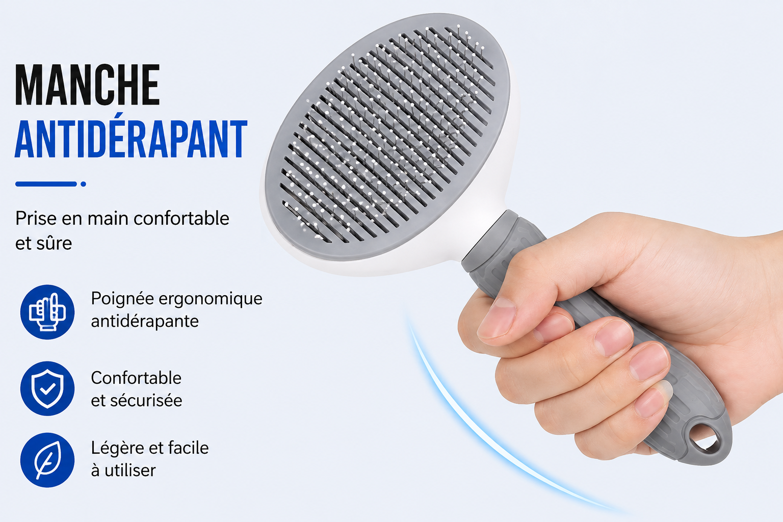 Brosse Autonettoyante pour Chien et Chat | Élimination Facile des Poils