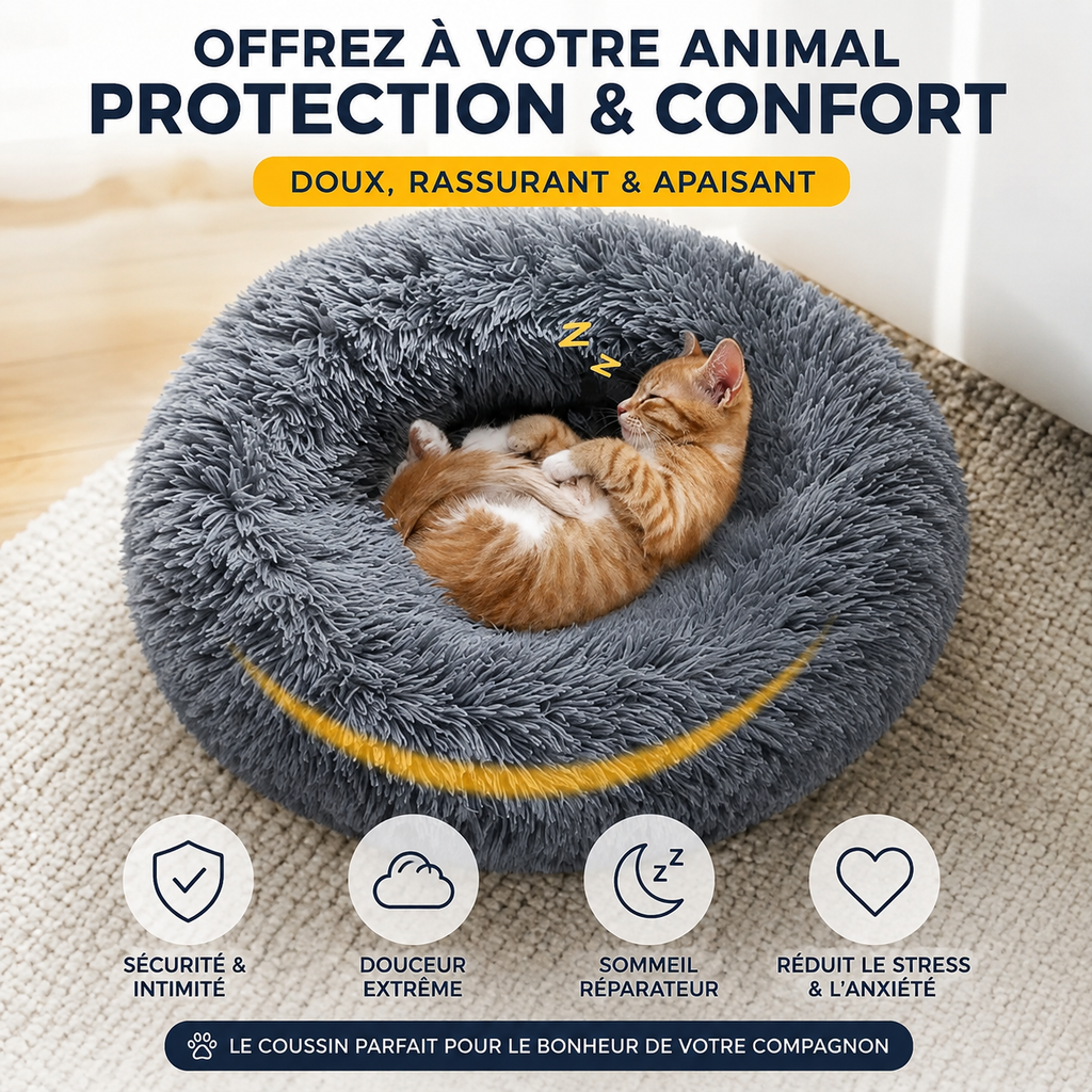 Panier Rond Moelleux pour Chien et Chat | PaworaFlow