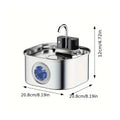 Fontaine à eau Pawora™ 3 L en acier inoxydable – Sans fil avec capteur intelligent