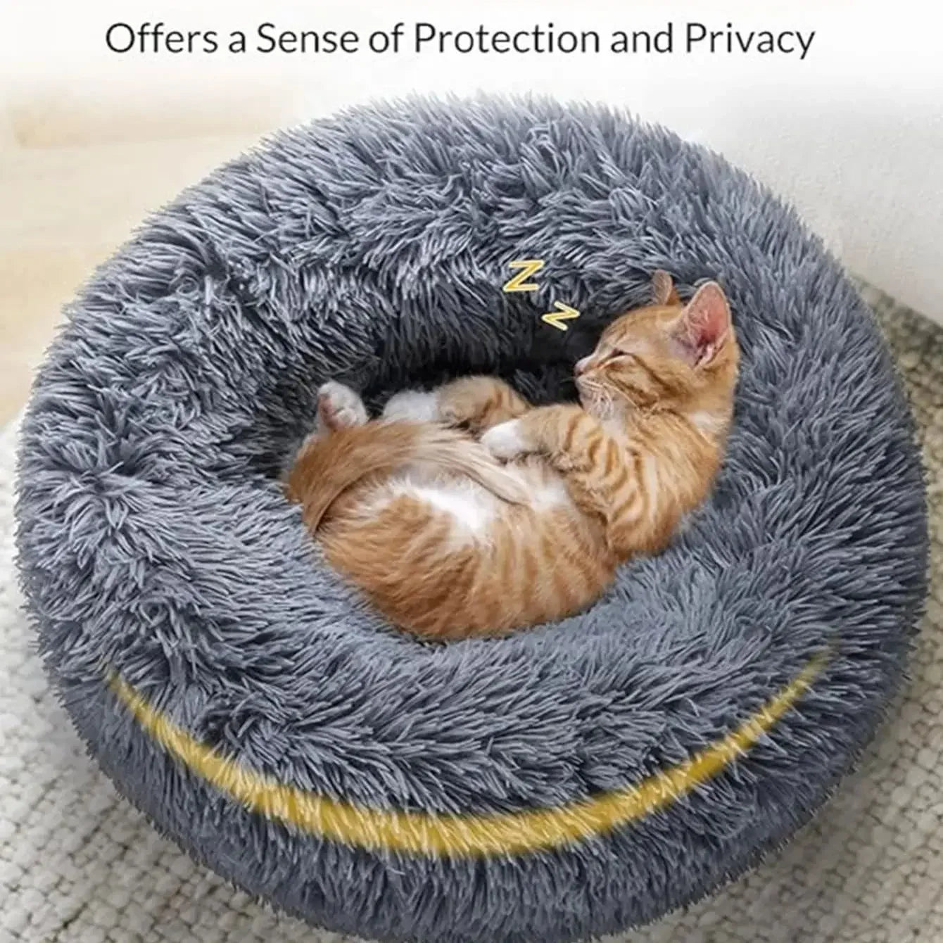 40-90cm 6 Groottes Ronde Troeteldierbed Vir Groot Hondebed Super Sagte Katbed Plaasdierbed Vir Medium Hondehuis Winter Warm Slaapplek